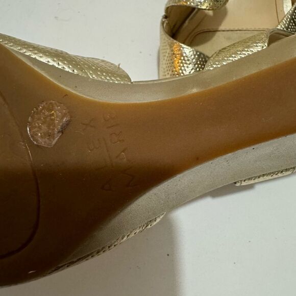 Alex Marie Gold Metallic Wedge Sandals 6M - Picture 6 of 8
